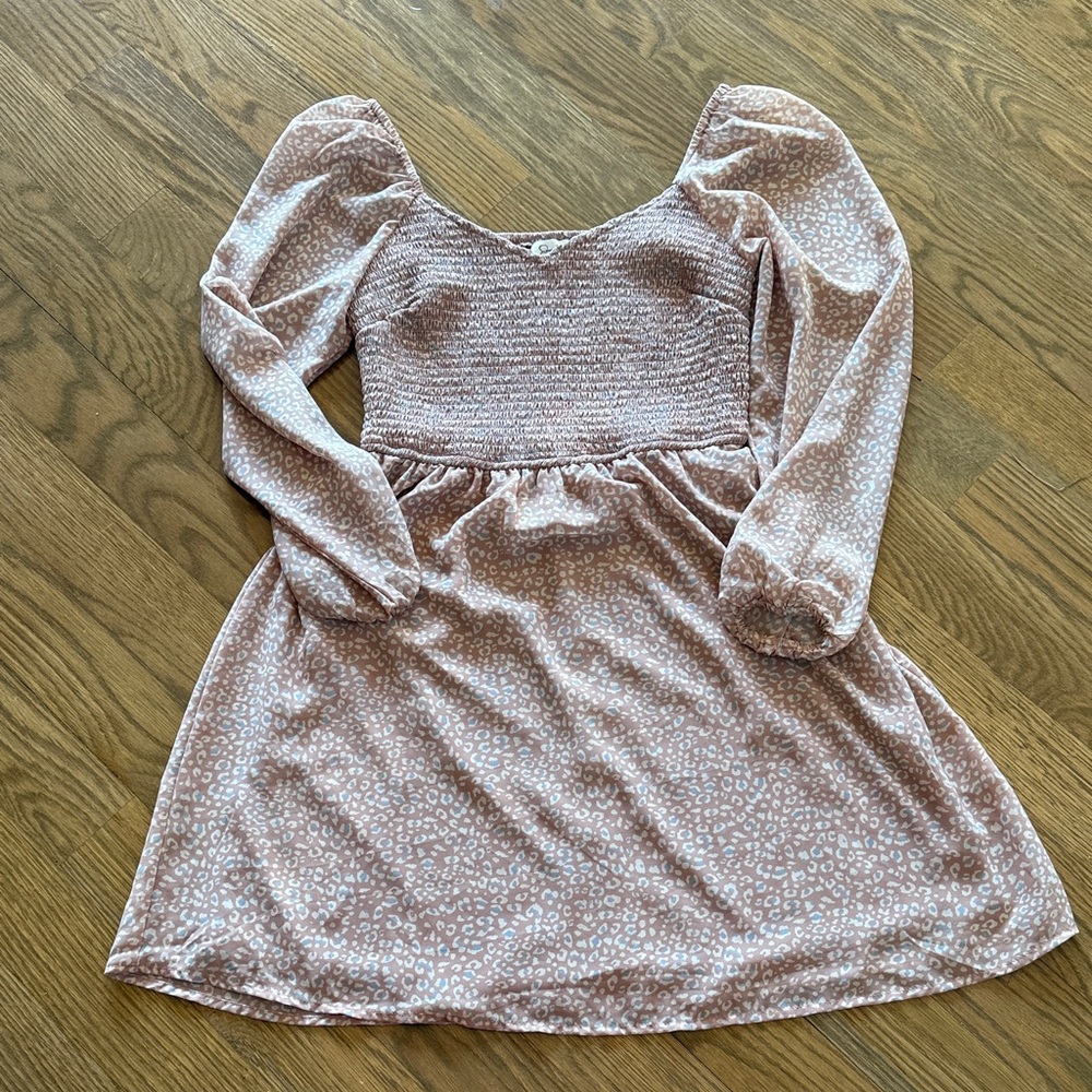 Cottagecore Charming Pink Patterned Womens Dress
